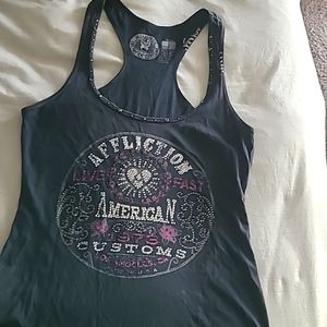 Affliction bling racer back